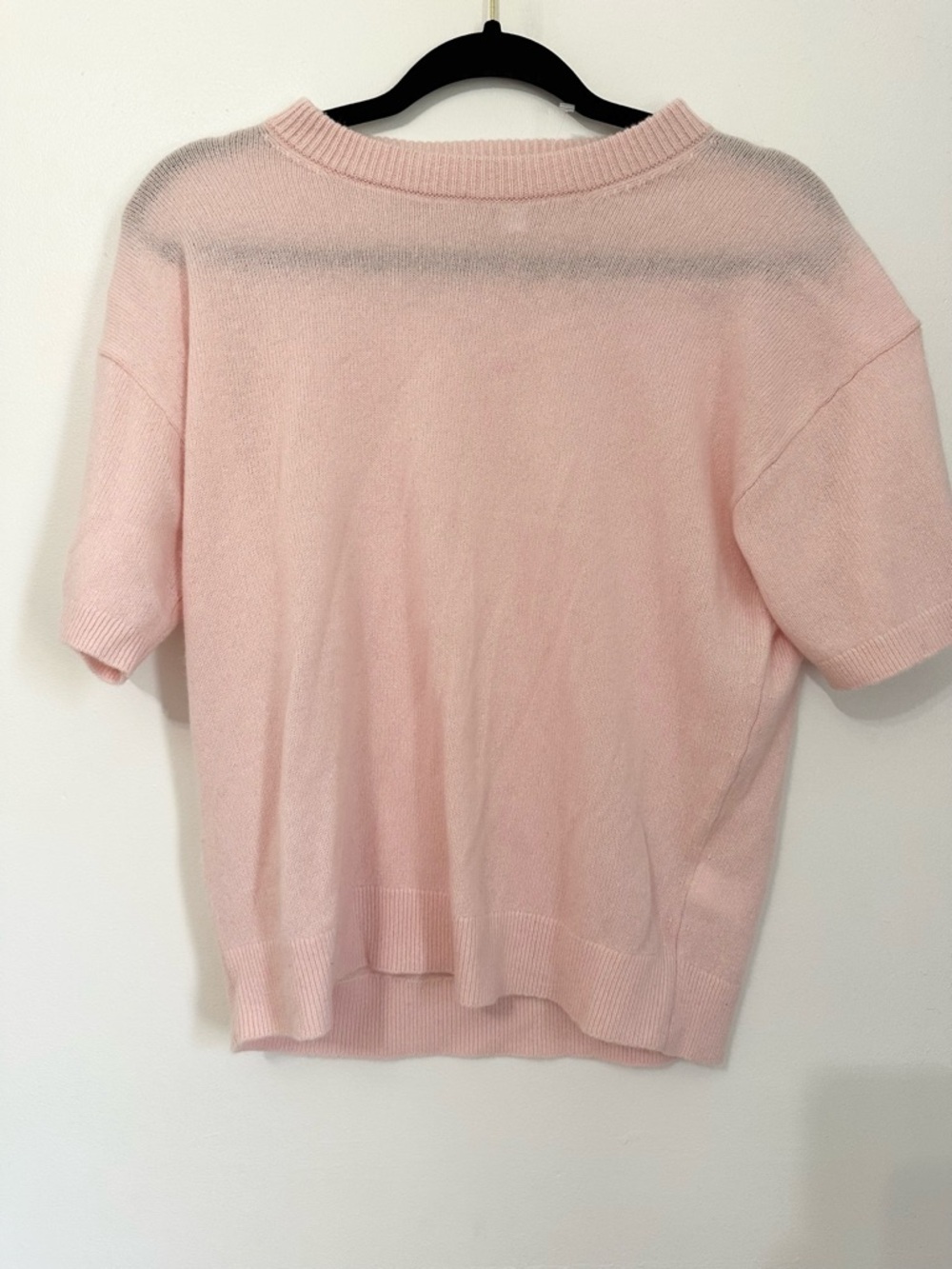 Nordstrom pink size small cashmere sweater Crewneck pullover short sleeve